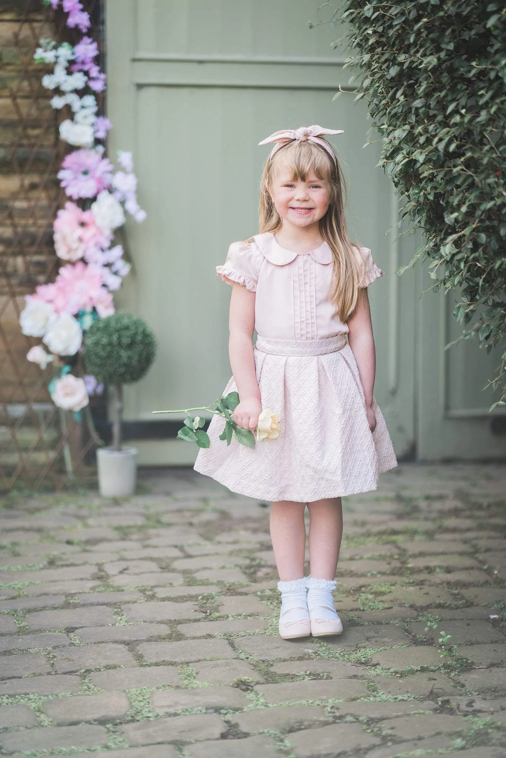 Sophie: Blush brocade skirt