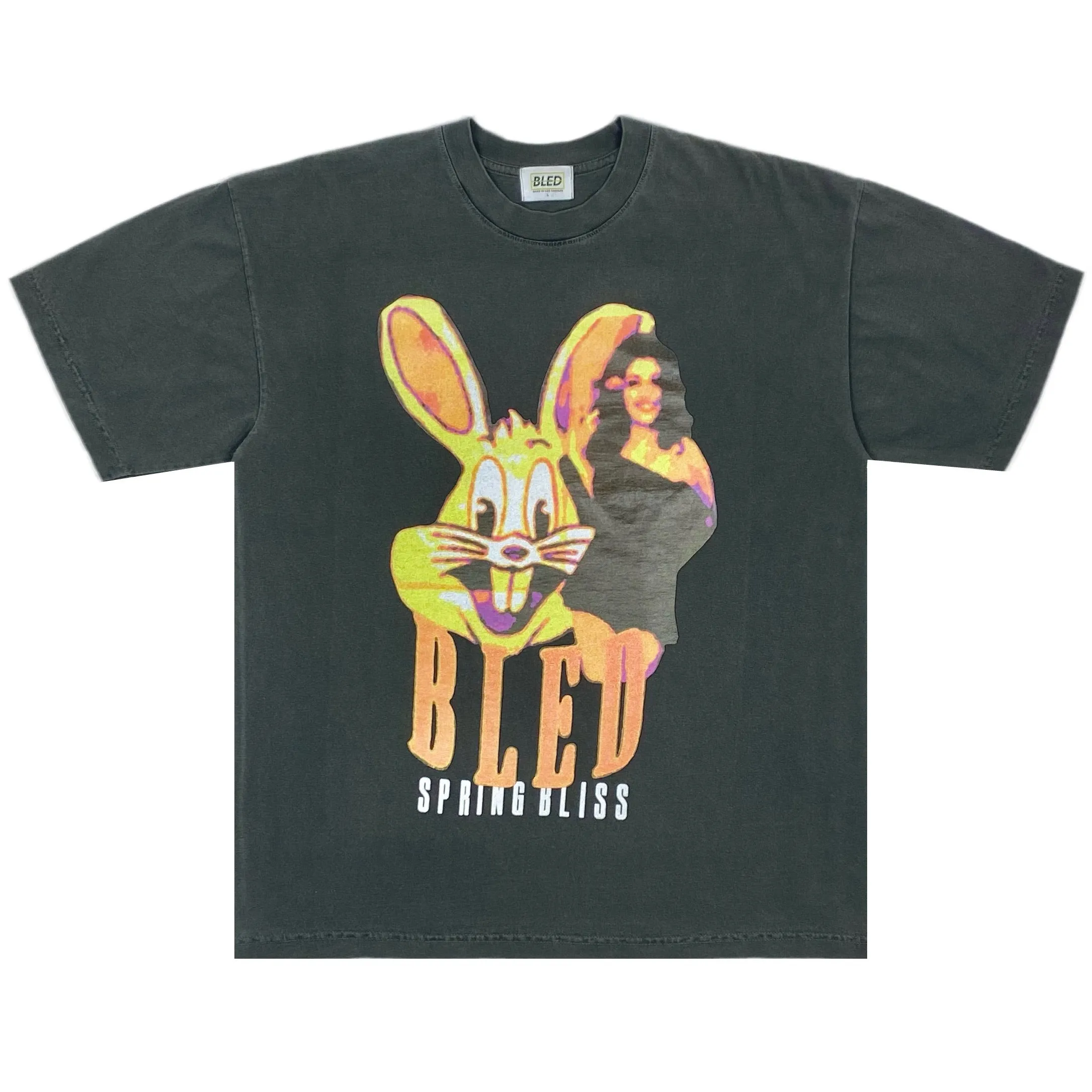 Spring Bliss Garment Dye Tee - Aged Black