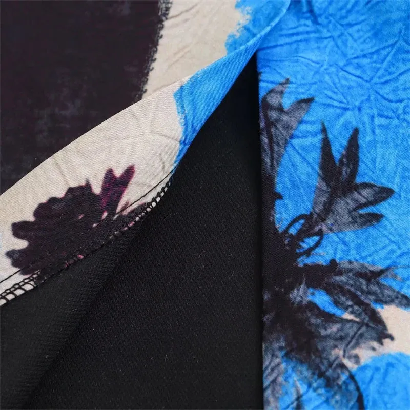 Spring Printed Straight Skirt  Chic