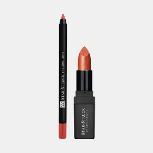 Stardust - 2Pcs Lip Kit, Lipstick & Lipliner Kit - Orange