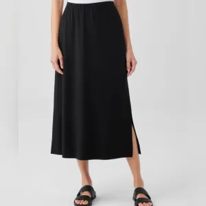 Stretch Jersey Knit Straight Skirt