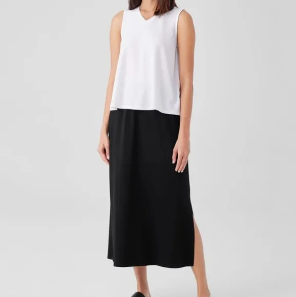 Stretch Jersey Knit Straight Skirt