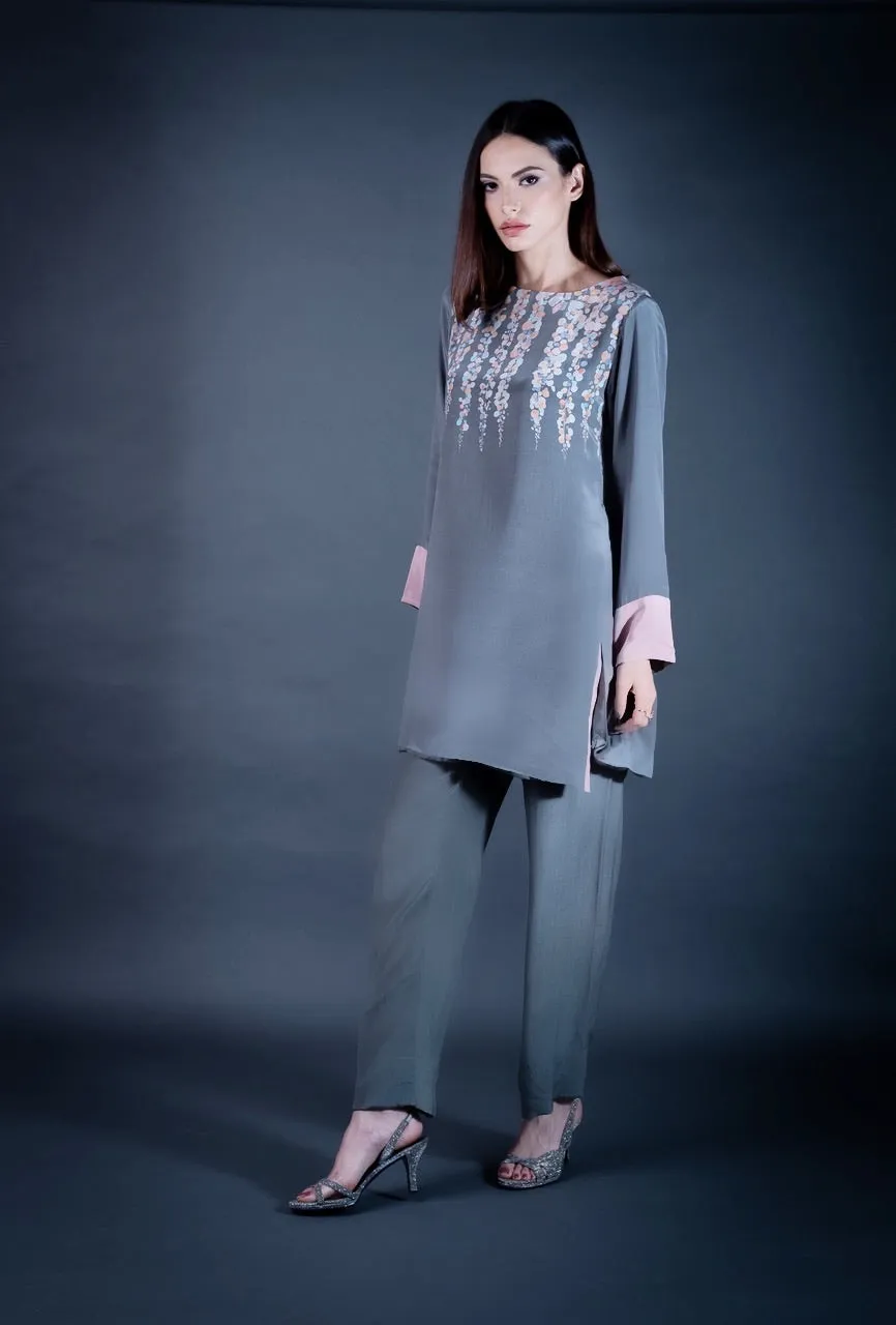 Strings of Pearls 2 piece Silk Set
