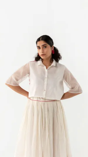 Studio Medium   I   Shibori Montrose SEMI CO-ORD - WHITE/REDPOL 44