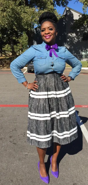 Stunning In Stripes Skirt