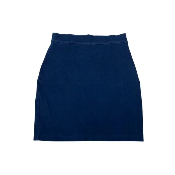 SUSANA MONACO Mini Pencil Straight Skirt Dark Denim Side Zip Size Small NEW