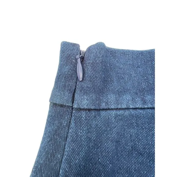 SUSANA MONACO Mini Pencil Straight Skirt Dark Denim Side Zip Size Small NEW