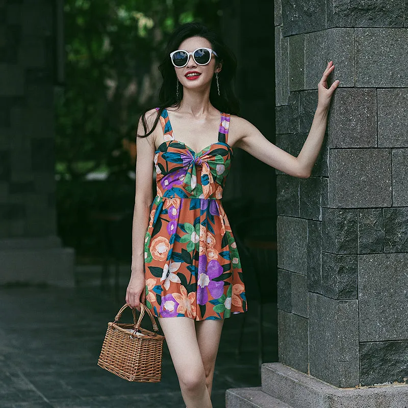 Swimsuit Women One Piece Print Push Up Swim Suit Bathing Suit