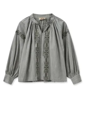 Tessa Embroidery Shirt Burnt Olive