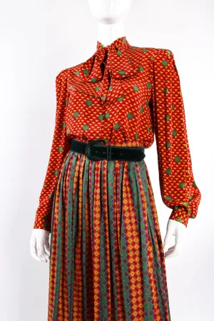 Tessellation Print Blouse & Skirt Set