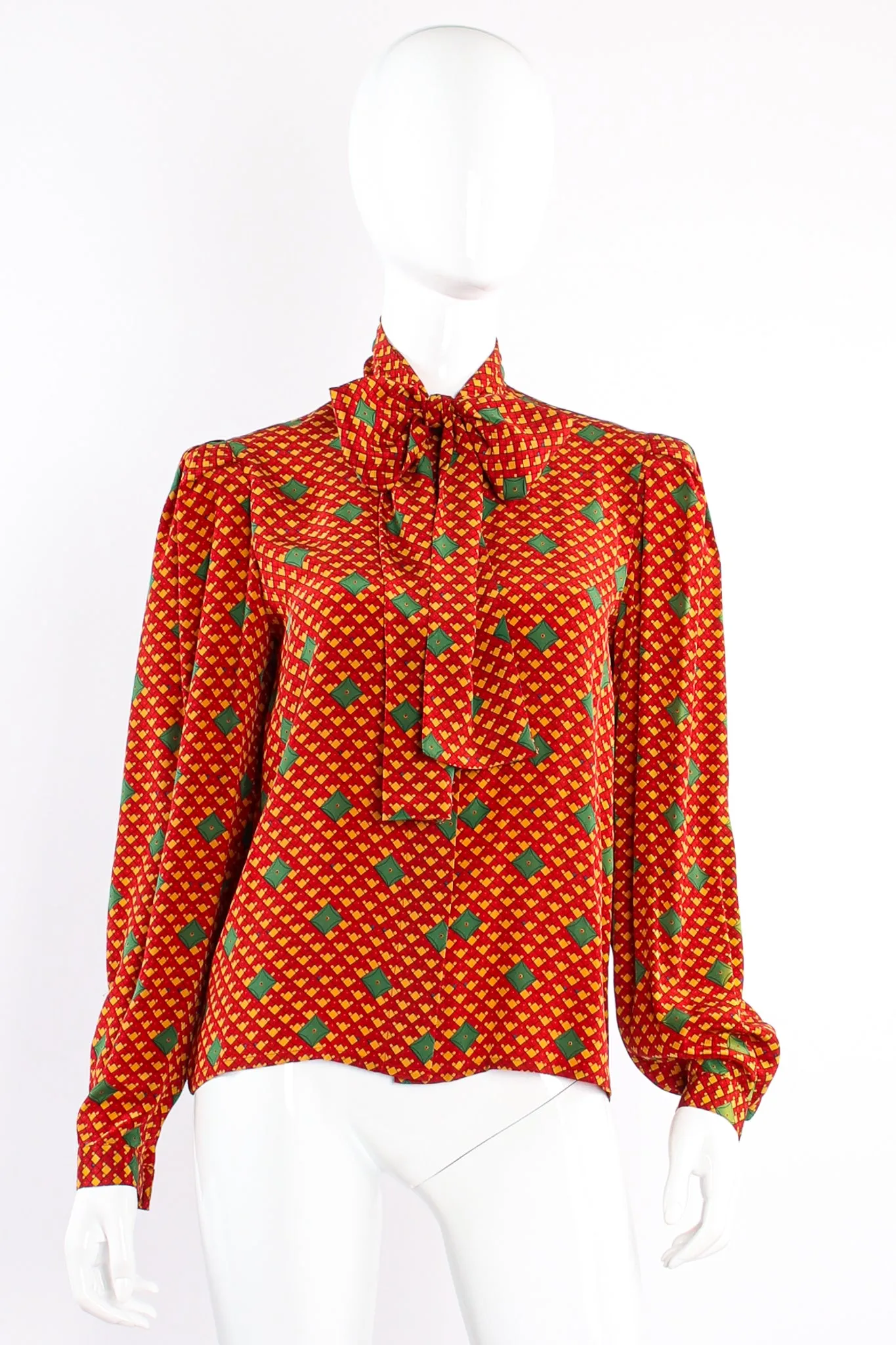 Tessellation Print Blouse & Skirt Set