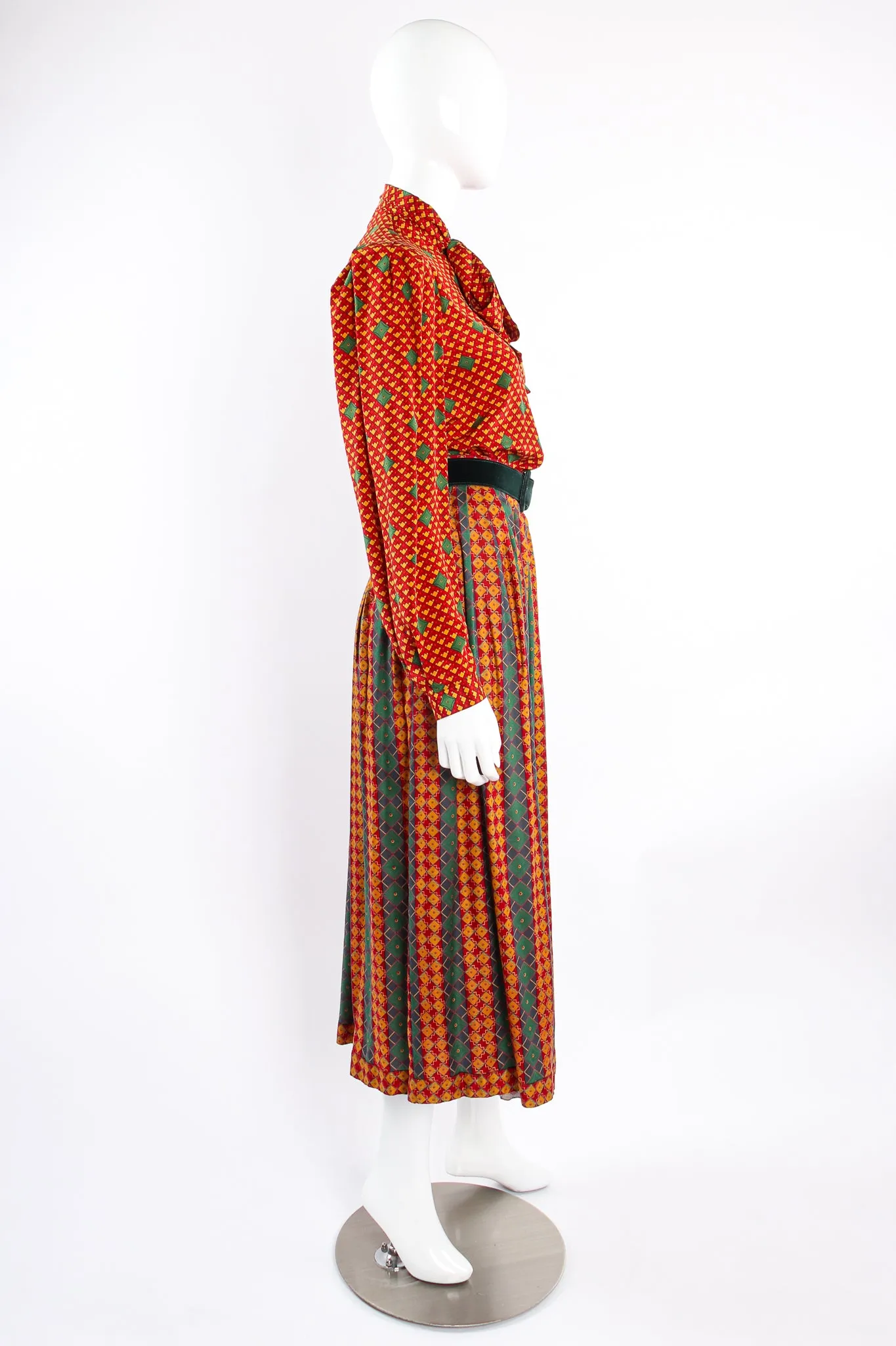 Tessellation Print Blouse & Skirt Set