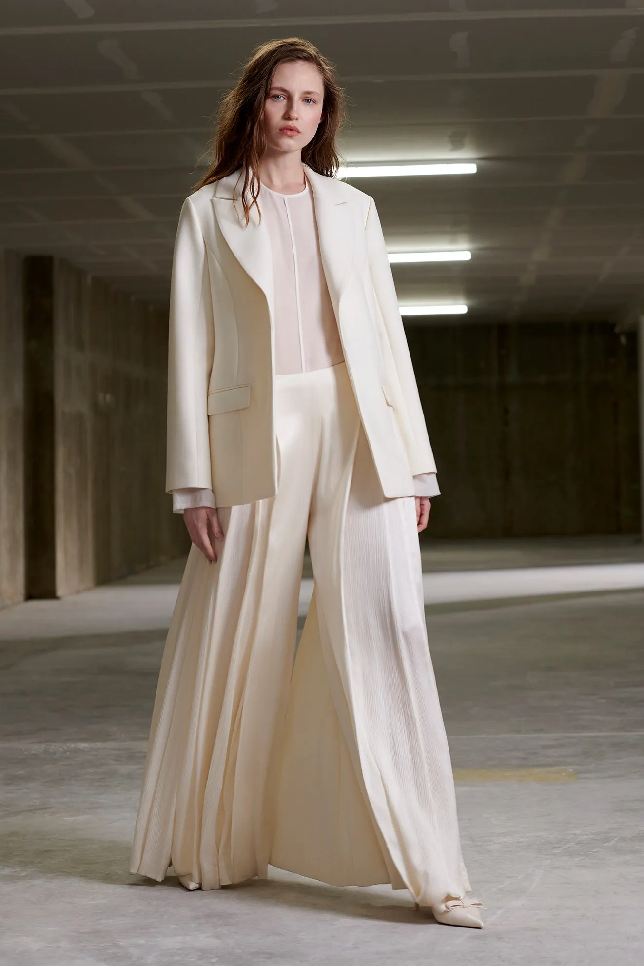 The 10th Anniversary Pleated Pant in Satin Crepon