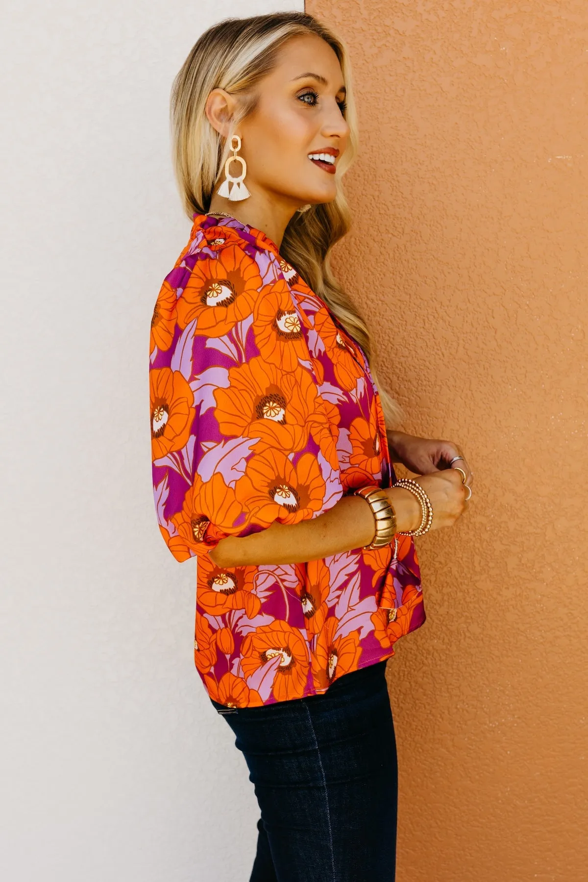 The Chana Floral Puff Sleeve Blouse