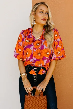 The Chana Floral Puff Sleeve Blouse