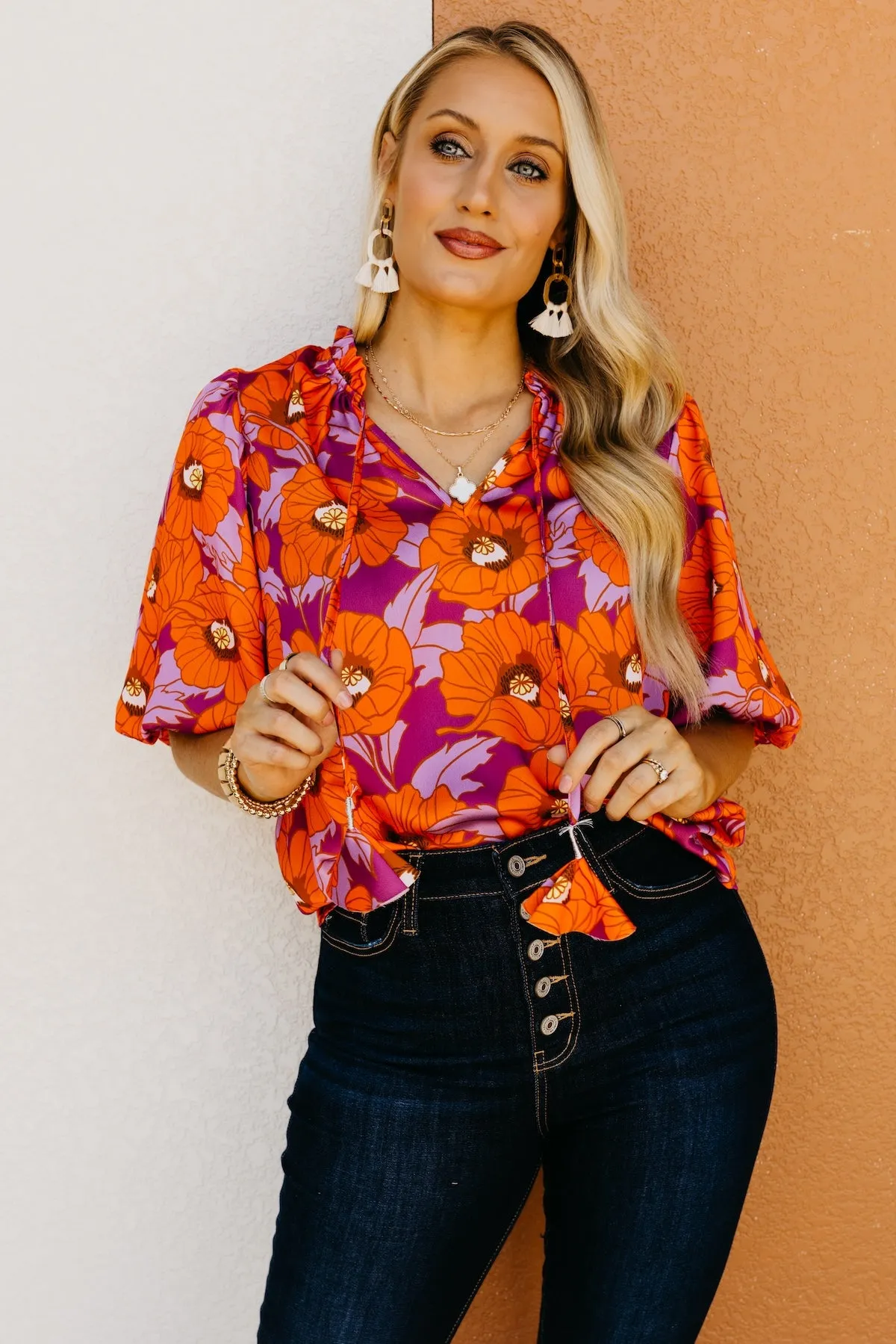 The Chana Floral Puff Sleeve Blouse