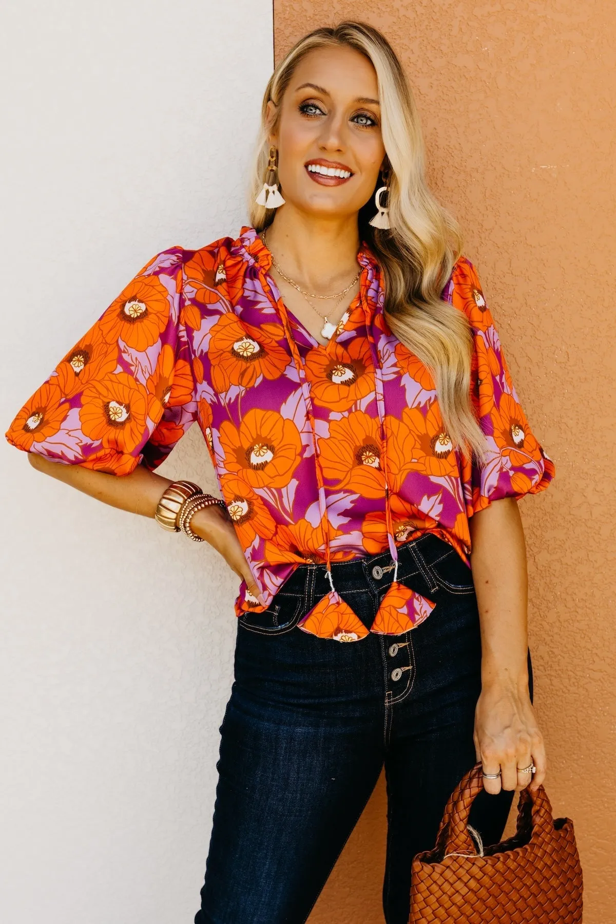 The Chana Floral Puff Sleeve Blouse