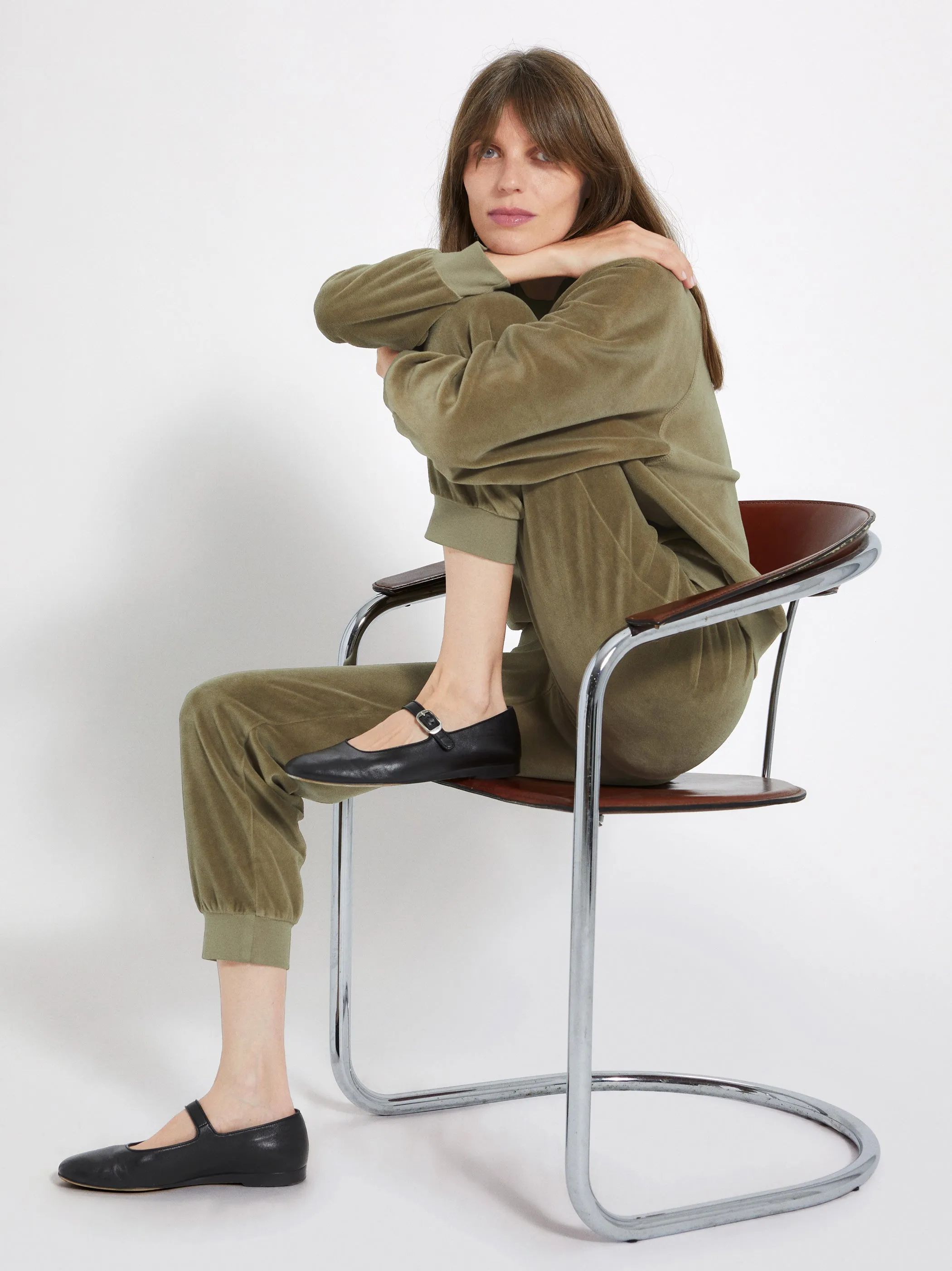 The Tinos Slim Track Pants in Velour