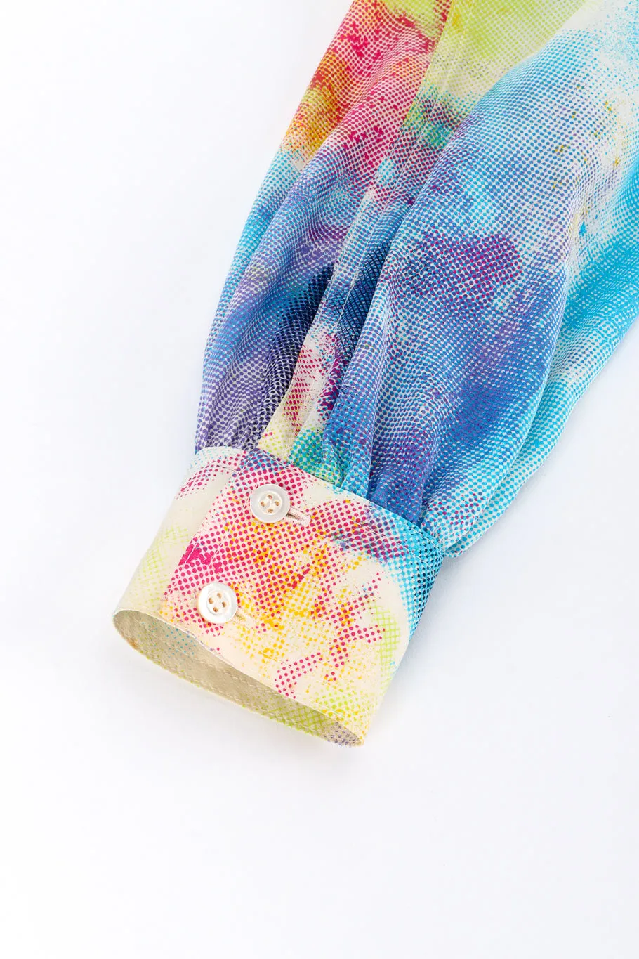 Tie-Dye Pixel Printed Blouse