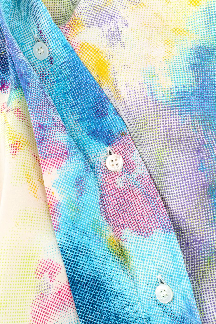 Tie-Dye Pixel Printed Blouse