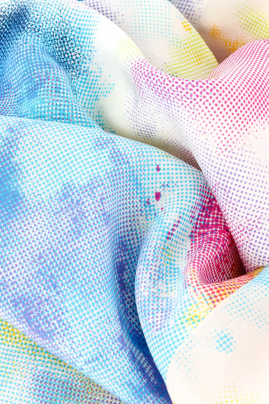 Tie-Dye Pixel Printed Blouse