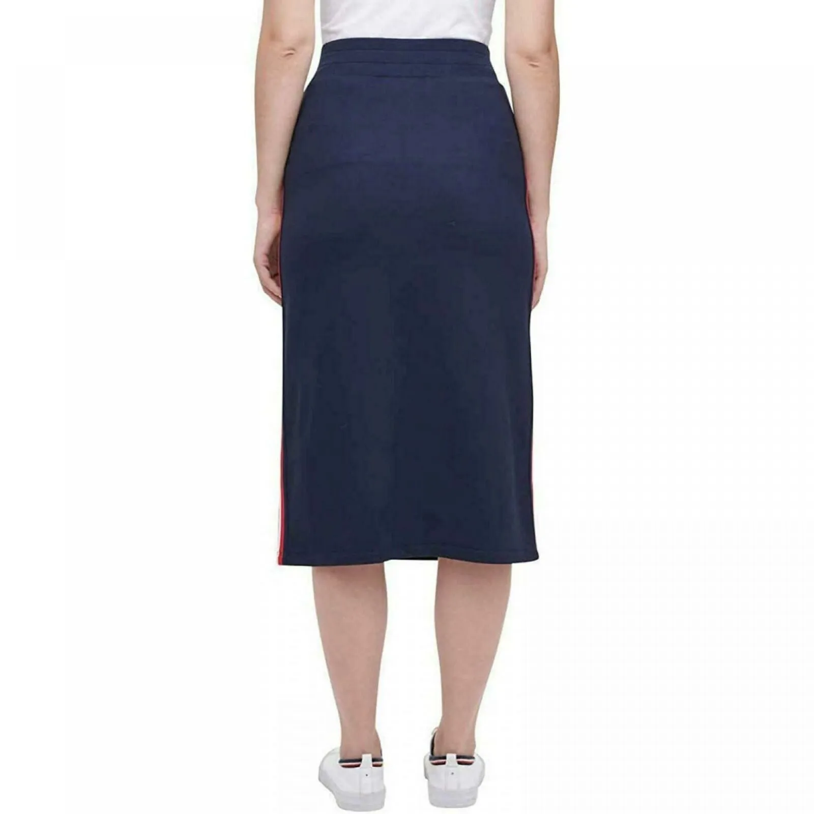 Tommy Hilfiger Women's Side Stripe French Terry Midi Skirt