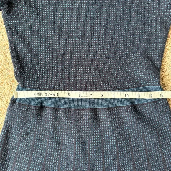 TORY BURCH Knit A-line Dress Navy Blue Cap Sleeve Knee Length Size US XS