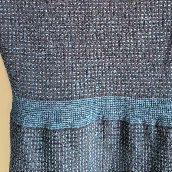 TORY BURCH Knit A-line Dress Navy Blue Cap Sleeve Knee Length Size US XS