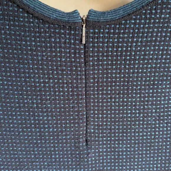 TORY BURCH Knit A-line Dress Navy Blue Cap Sleeve Knee Length Size US XS