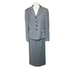 Travis Ayer’s vintage black and white textured skirt suit size 14