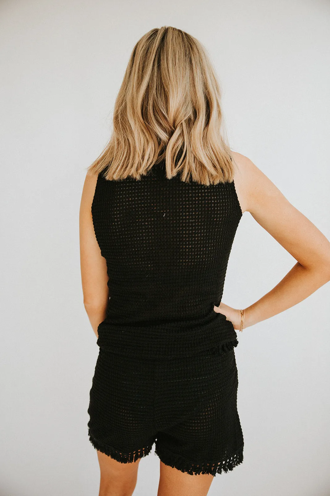 Two Piece Cover up-Black