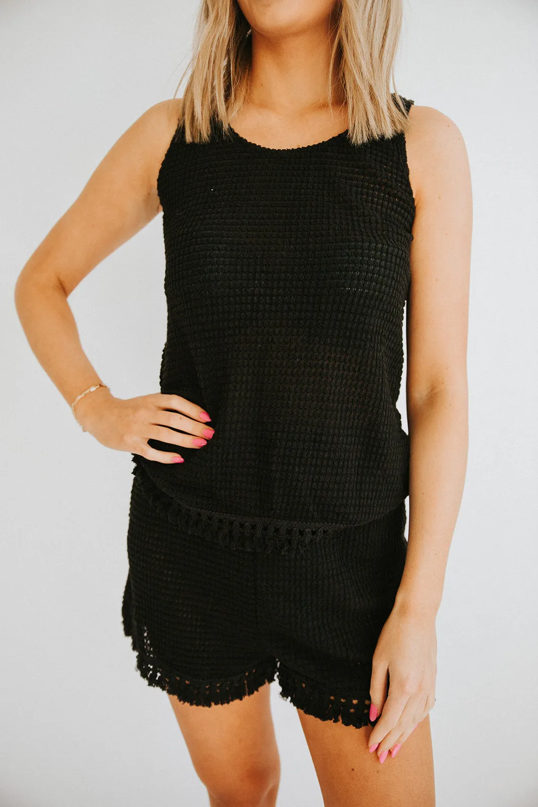 Two Piece Cover up-Black