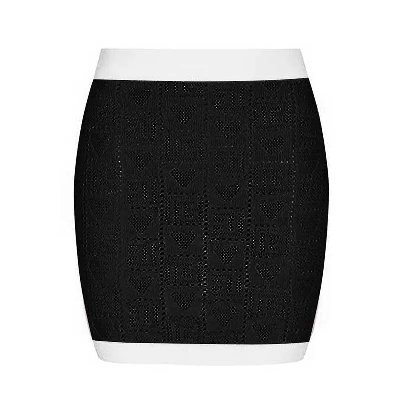 Two-Tone Knit Crop Top   Mini Skirt Suit With Cardigan Jacket 3 Pieces Set