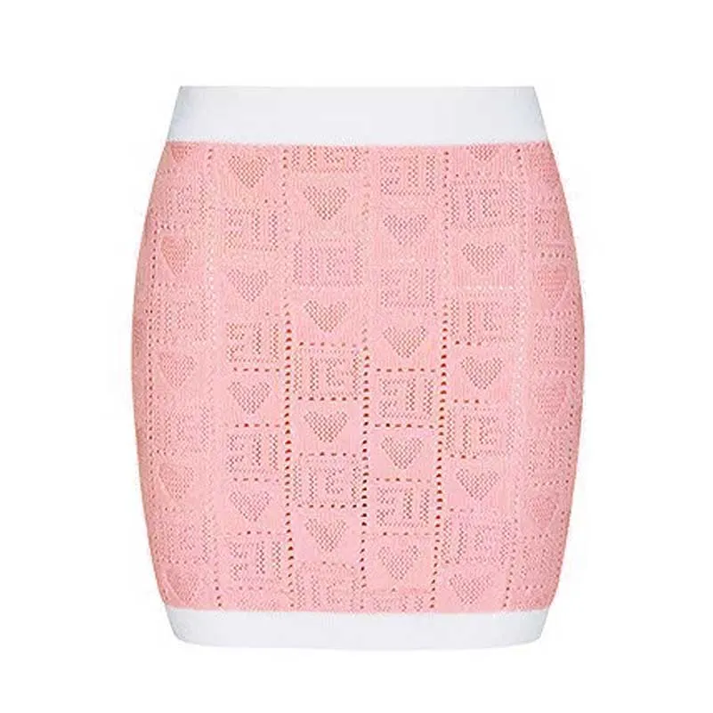 Two-Tone Knit Crop Top   Mini Skirt Suit With Cardigan Jacket 3 Pieces Set