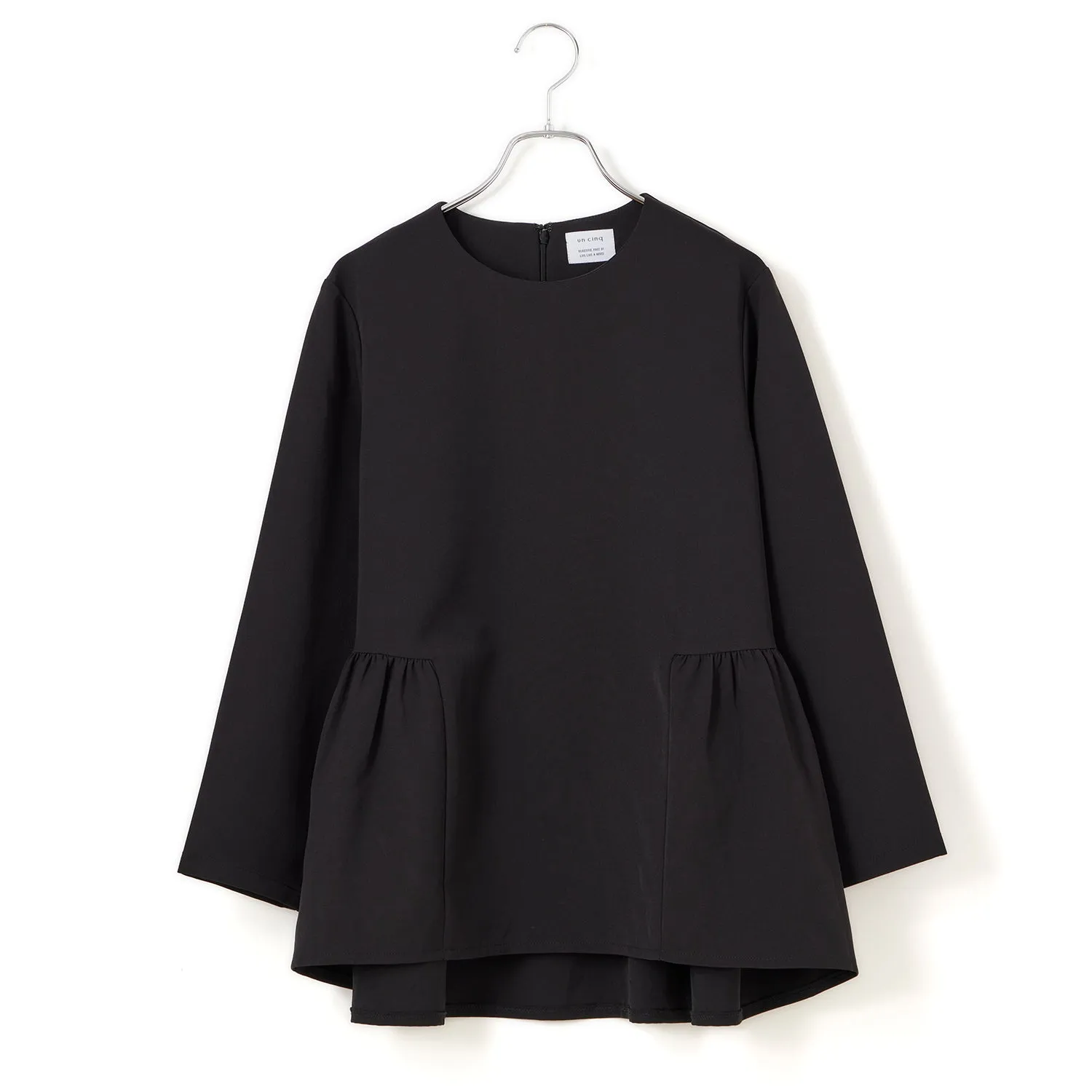 uncinq | アンサンク　Strech Double Cloth Peplum Blouse