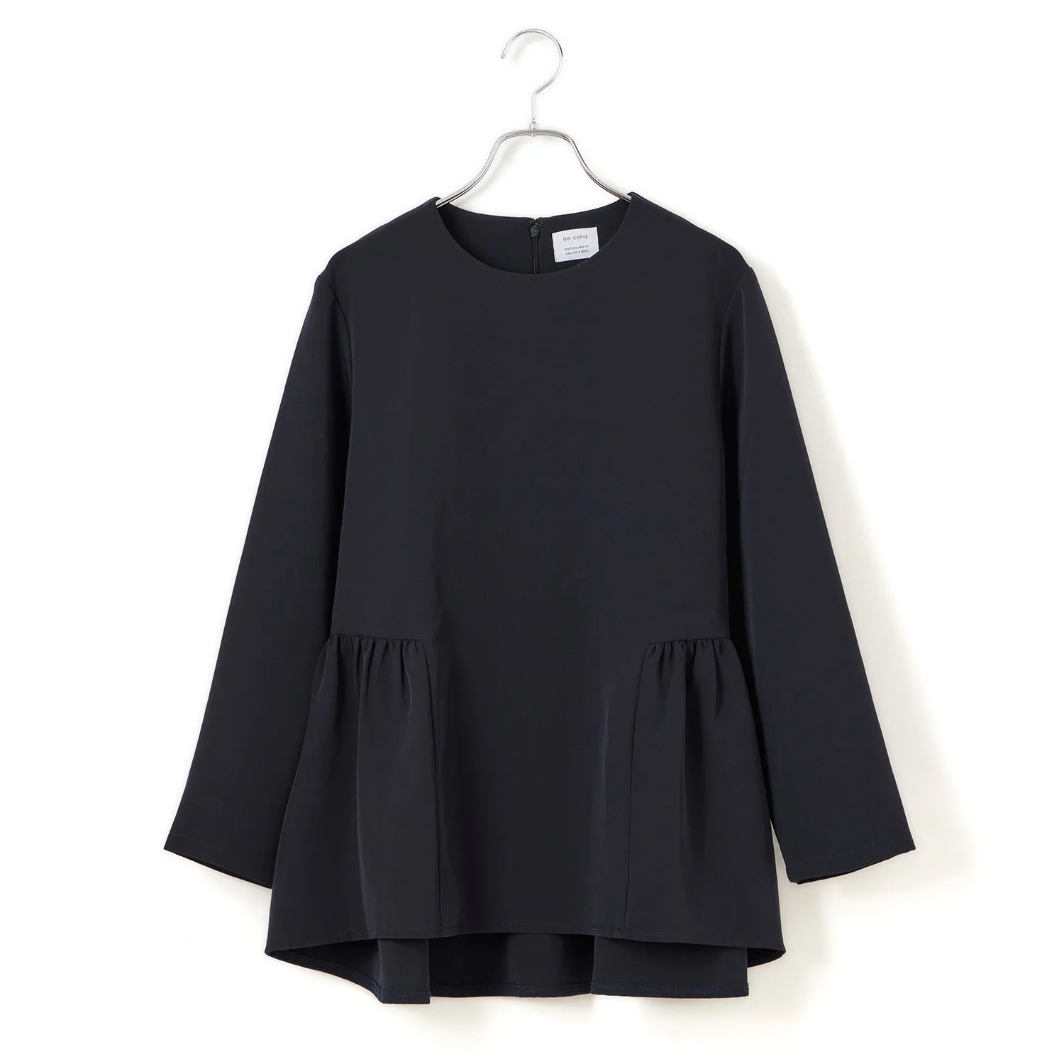 uncinq | アンサンク　Strech Double Cloth Peplum Blouse