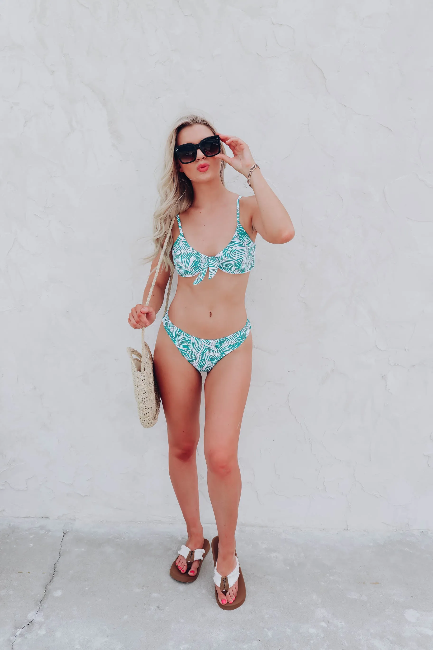 Under The Palm Tree Two Piece Bikini Set