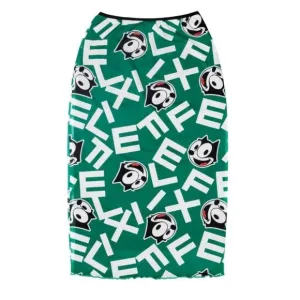 Universal Studios Straight Skirt Women's L Green Felix The Cat Graphic Midi New
