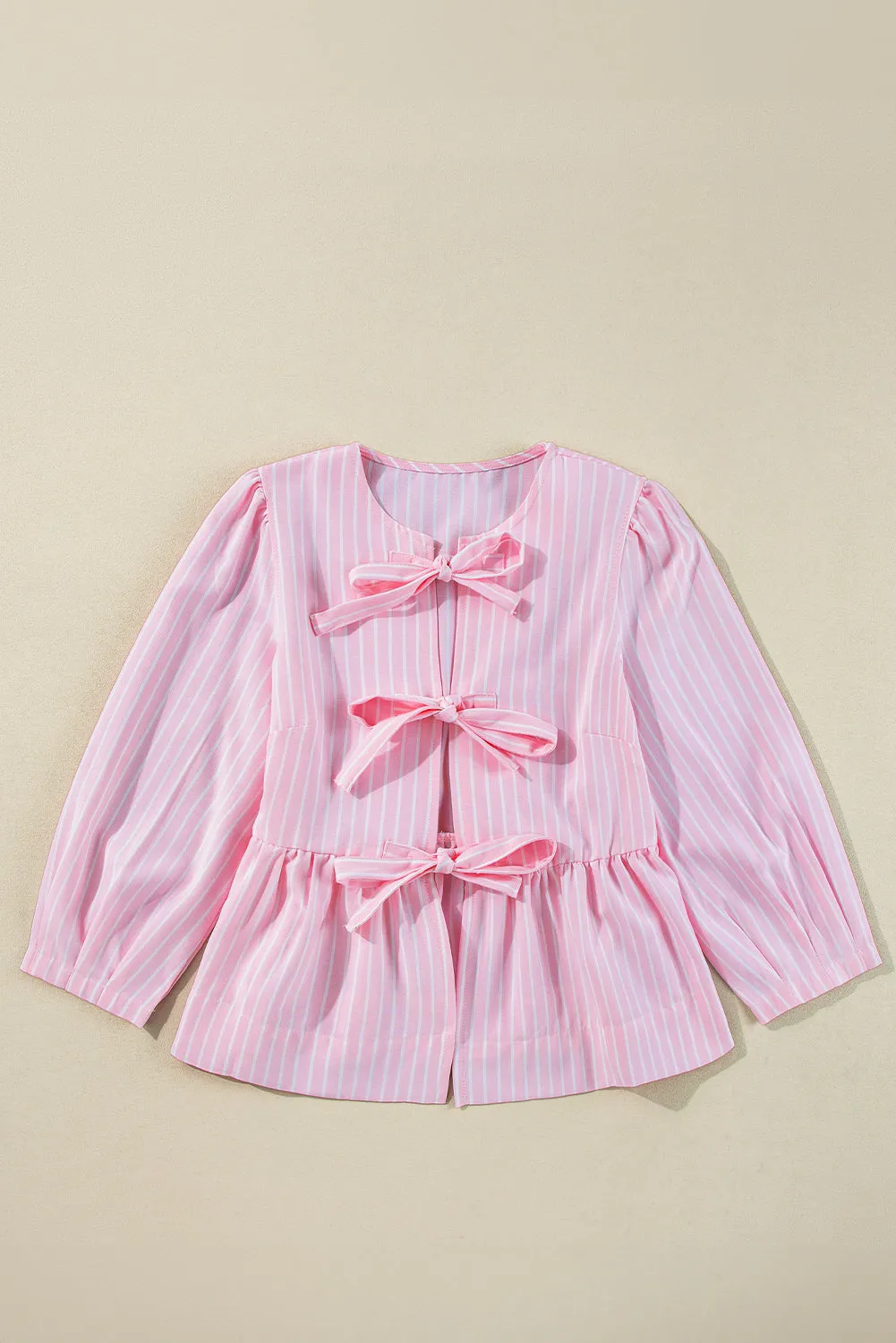 Valerie Bow Striped Blouse