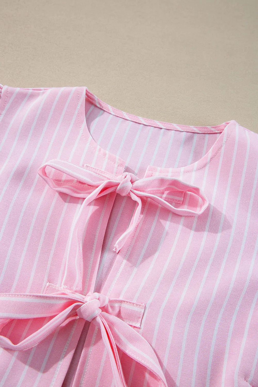Valerie Bow Striped Blouse
