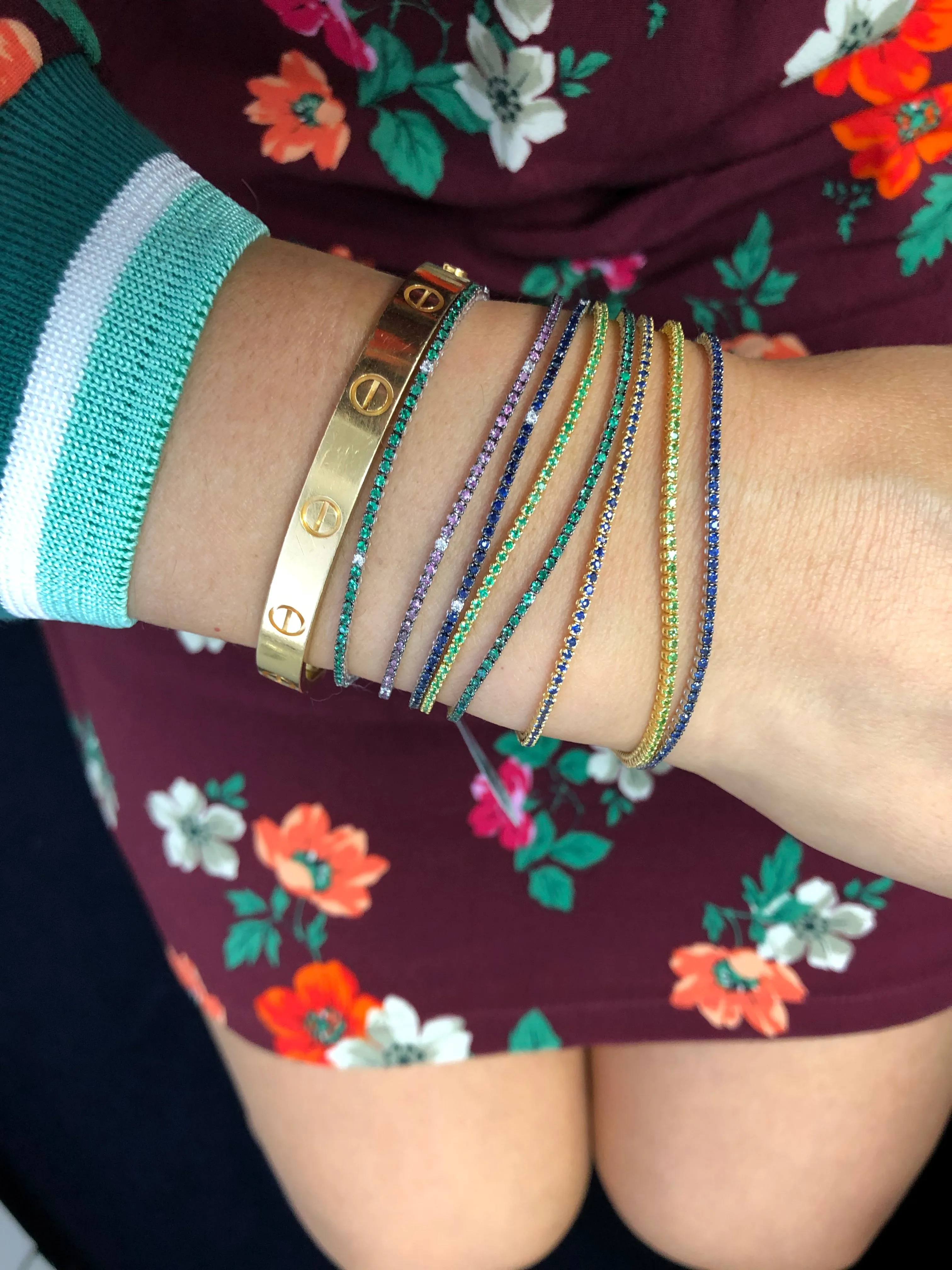 VENICE TENNIS BRACELET  -TSAVORITE