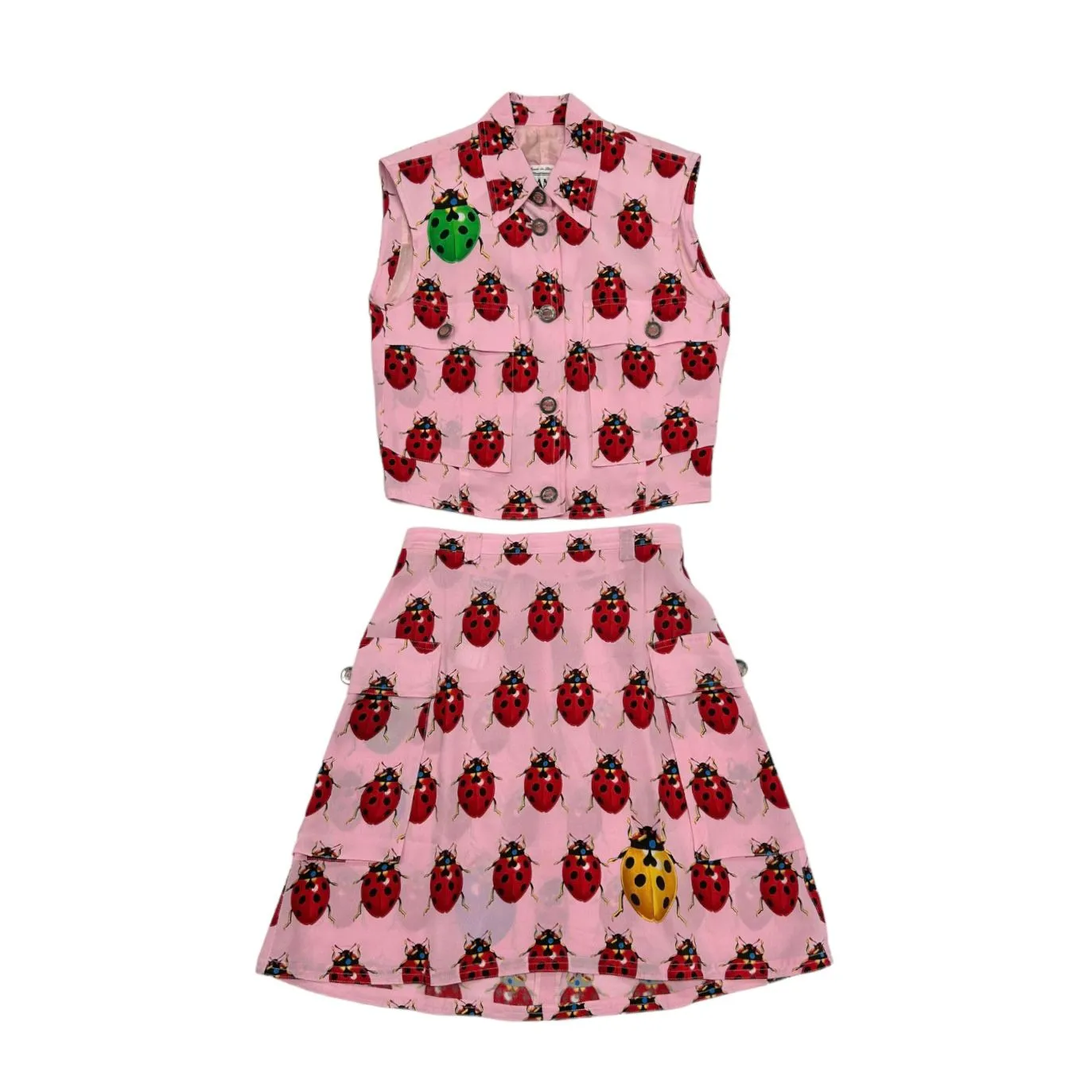 Versace Pink Ladybug Silk Set