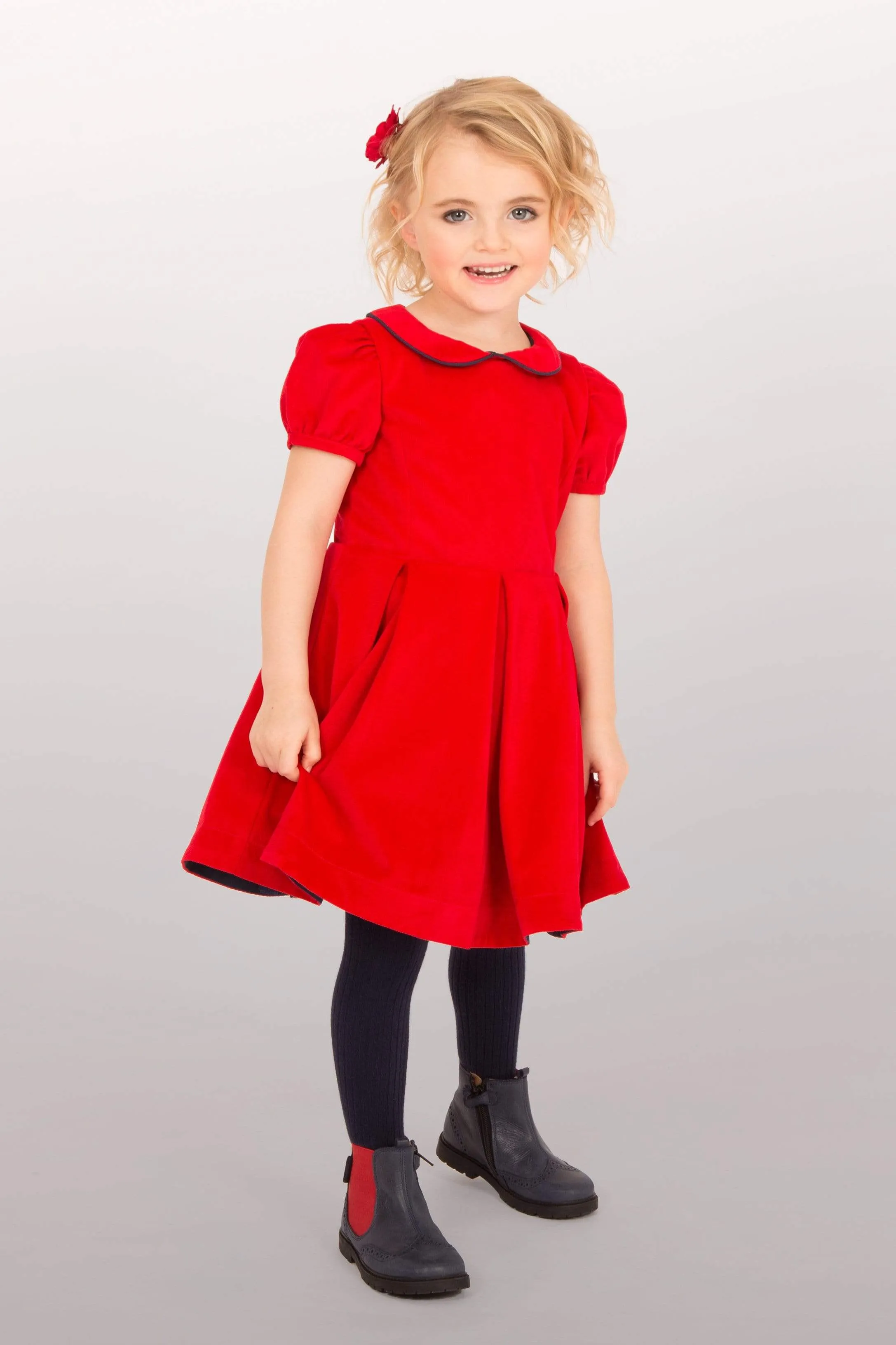 Victoria - Red velvet dress