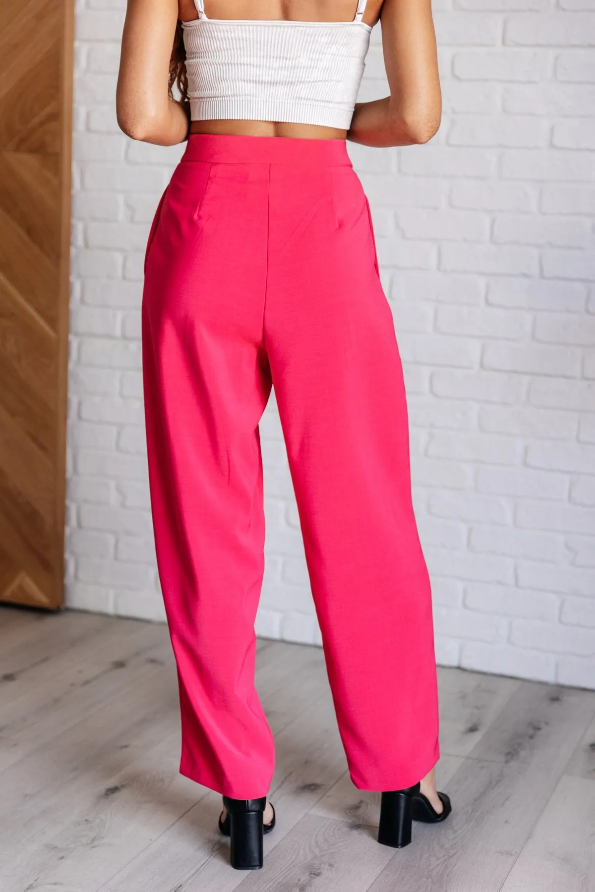 Vigilante Stuff Pleated Trousers In Hot Pink