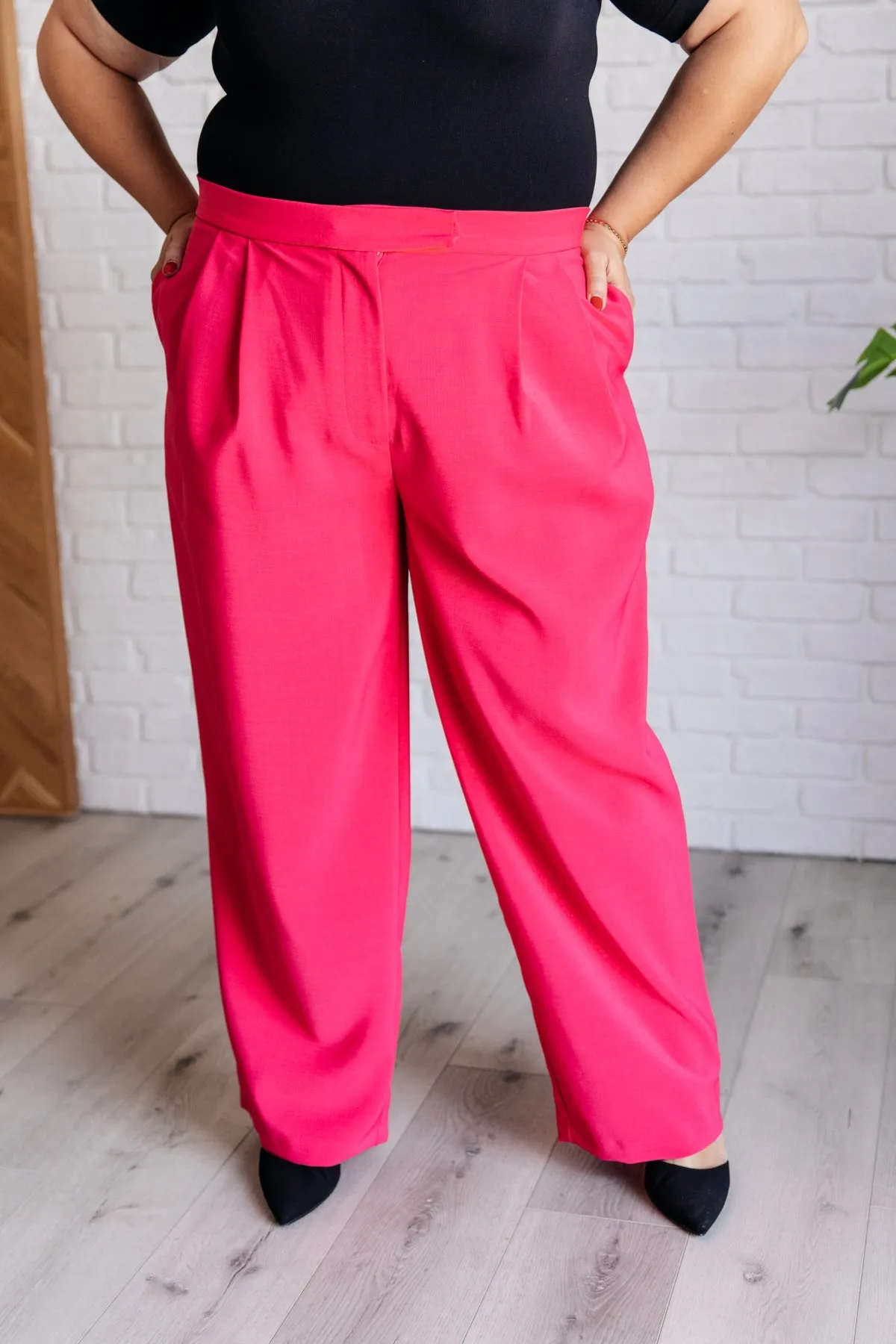 Vigilante Stuff Pleated Trousers In Hot Pink