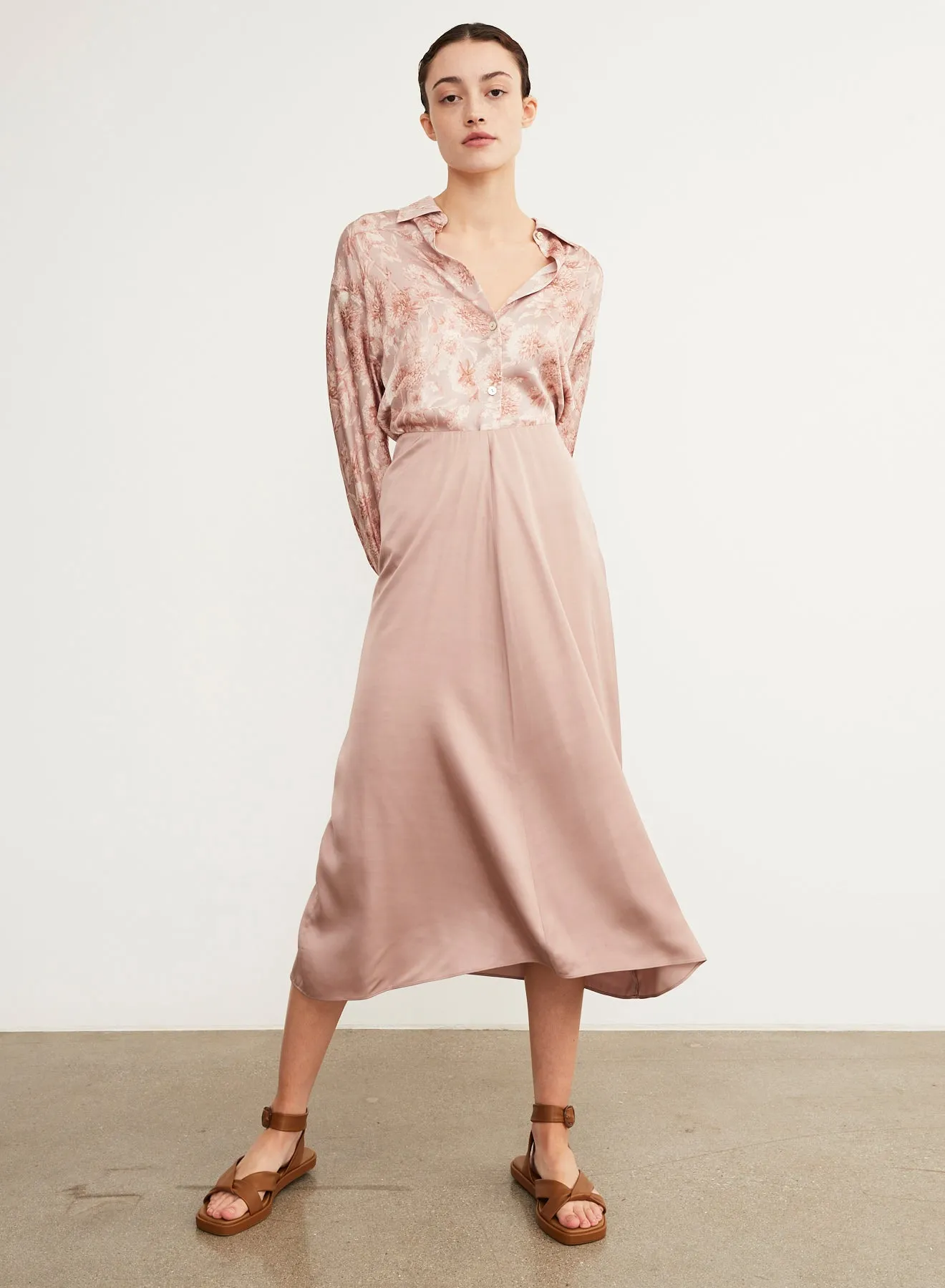 Vince Draped Pleat Skirt