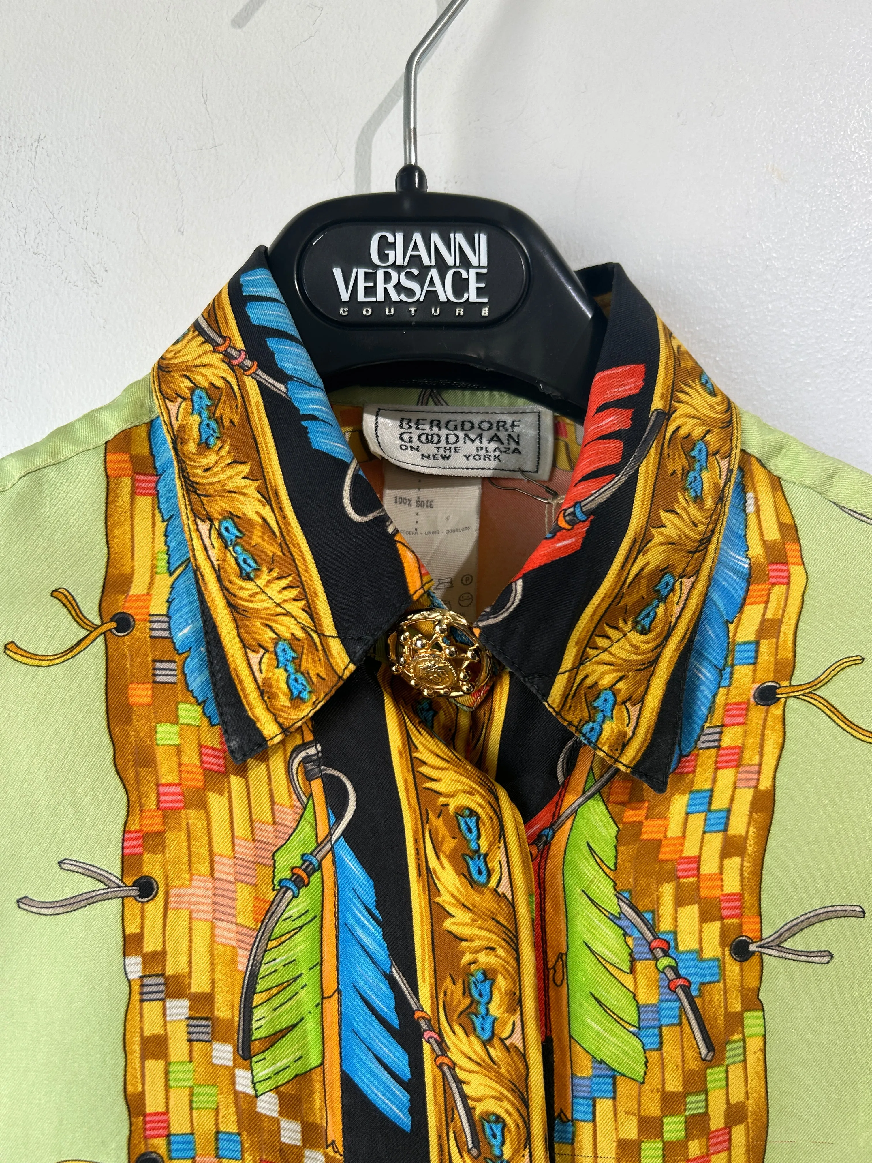 Vintage Gianni Versace Silk Printed Top
