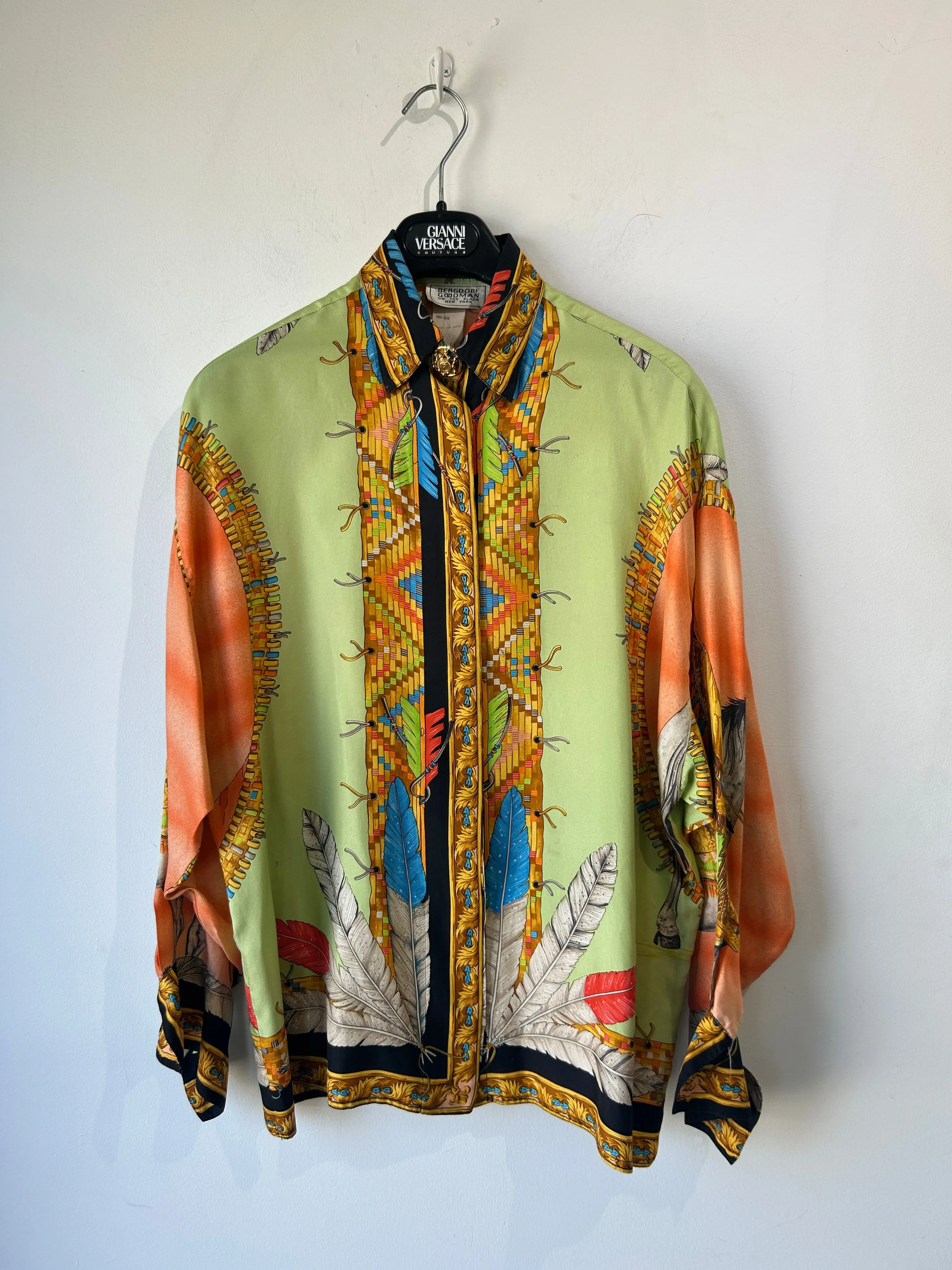Vintage Gianni Versace Silk Printed Top
