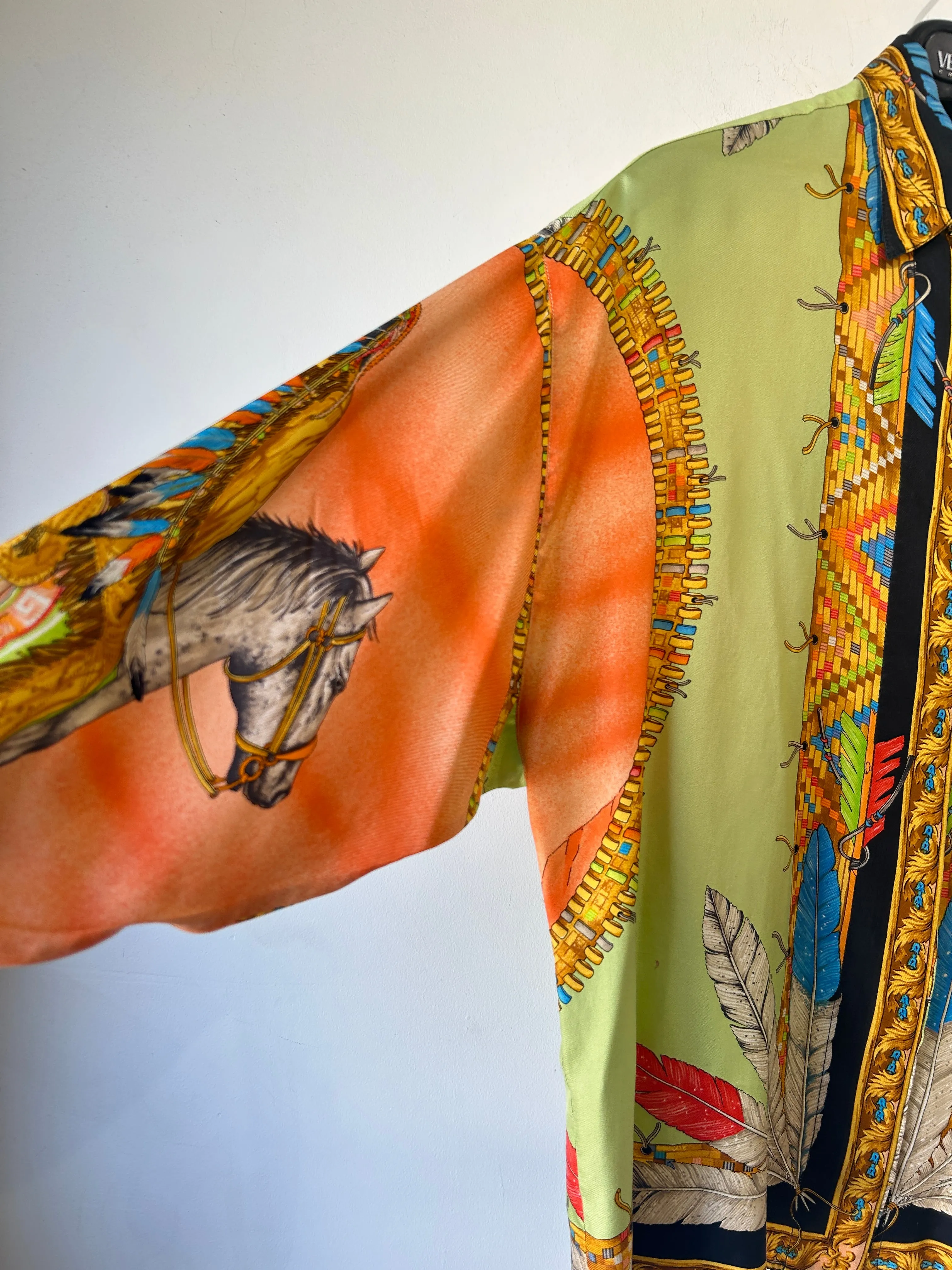 Vintage Gianni Versace Silk Printed Top