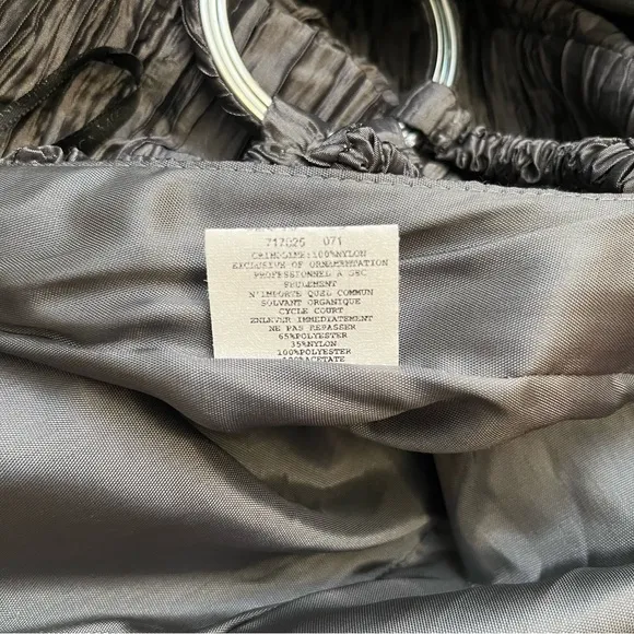 Vintage Jessica McClintock Grey Strapless Ruched Dress with Back Detail
